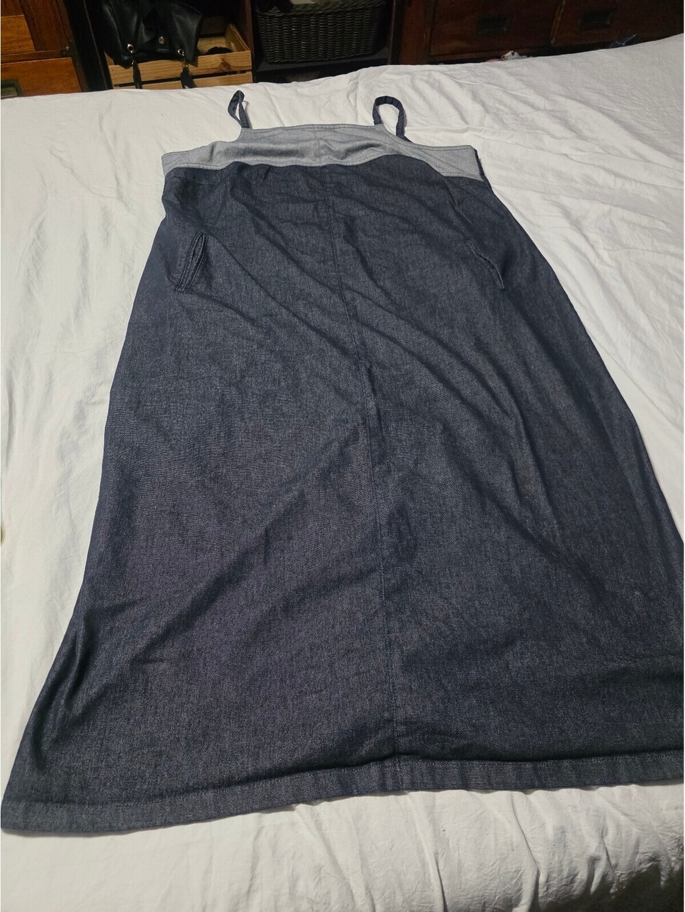 Taillissime Denim Slip Maxi Dress